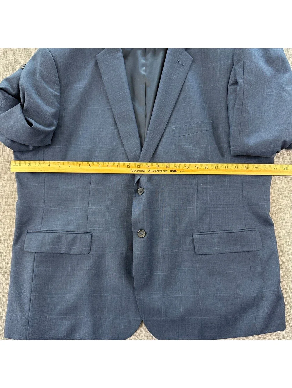 Pronto Uomo Platinum 52R Blue Plaid 2 Button Sport Coat Blazer Modern Fit
